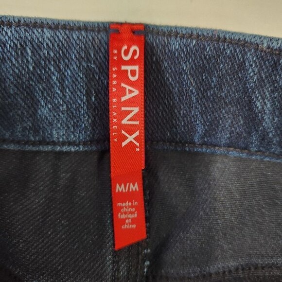 SPANX Jean-ish Leggings Womens Medium 20018R Slimming Stretch Pull On Shaping - Picture 3 of 11
